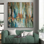 “Colorful Forest Reflection Abstract” - Nature - Inspired Abstract Painting On Canvas PS0034