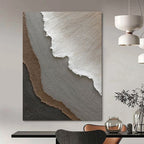 “Neutral Textured Layers - Earthy Tones & Ripped Paper Effects” Painting On Canvas DS269