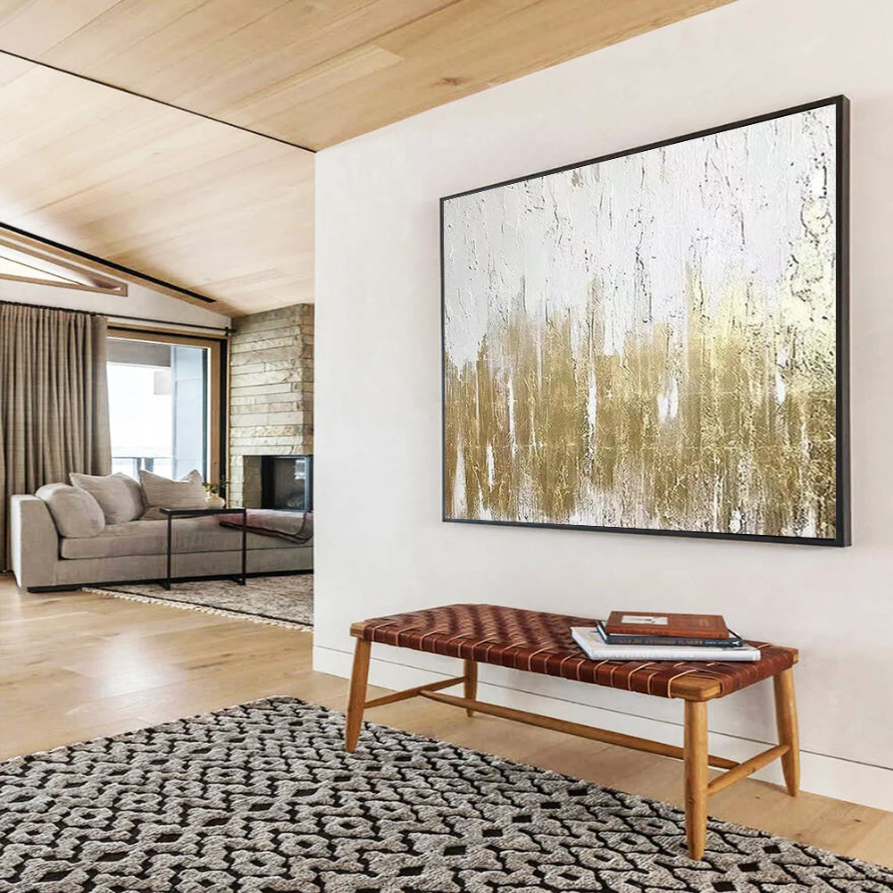 “Gilded Cityscape” - Luxe Abstract Painting On Canvas DKS427