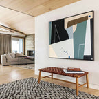 “Minimalist Geometric Abstract” - Abstract Painting On Canvas DKS553