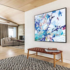 “Colorful Floral Abstract Splash” - Vivid Abstract Painting On Canvas PT147