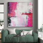 Pink & Purple Abstract Fusion Painting On Canvas PS0814