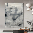 “Monochrome Abstract Flow” - Black & White Dynamic Forms Painting On Canvas DS189