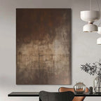 Brown with Gradient Textures "Time's Patina" Abstract Painting On Canvas PS1367
