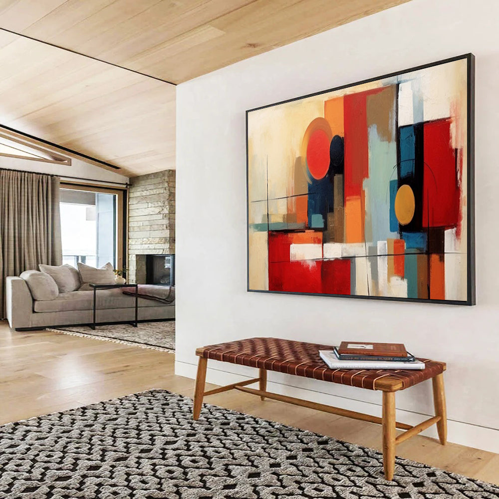 “Color - Block Abstract” - Modern Geometric Painting On Canvas PT219