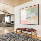 “Pastel Geometric Mix” - Modern Abstract Painting On Canvas DKS412