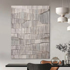 “Grey Textured Waves” - Minimalist Abstract Painting On Canvas PT1031