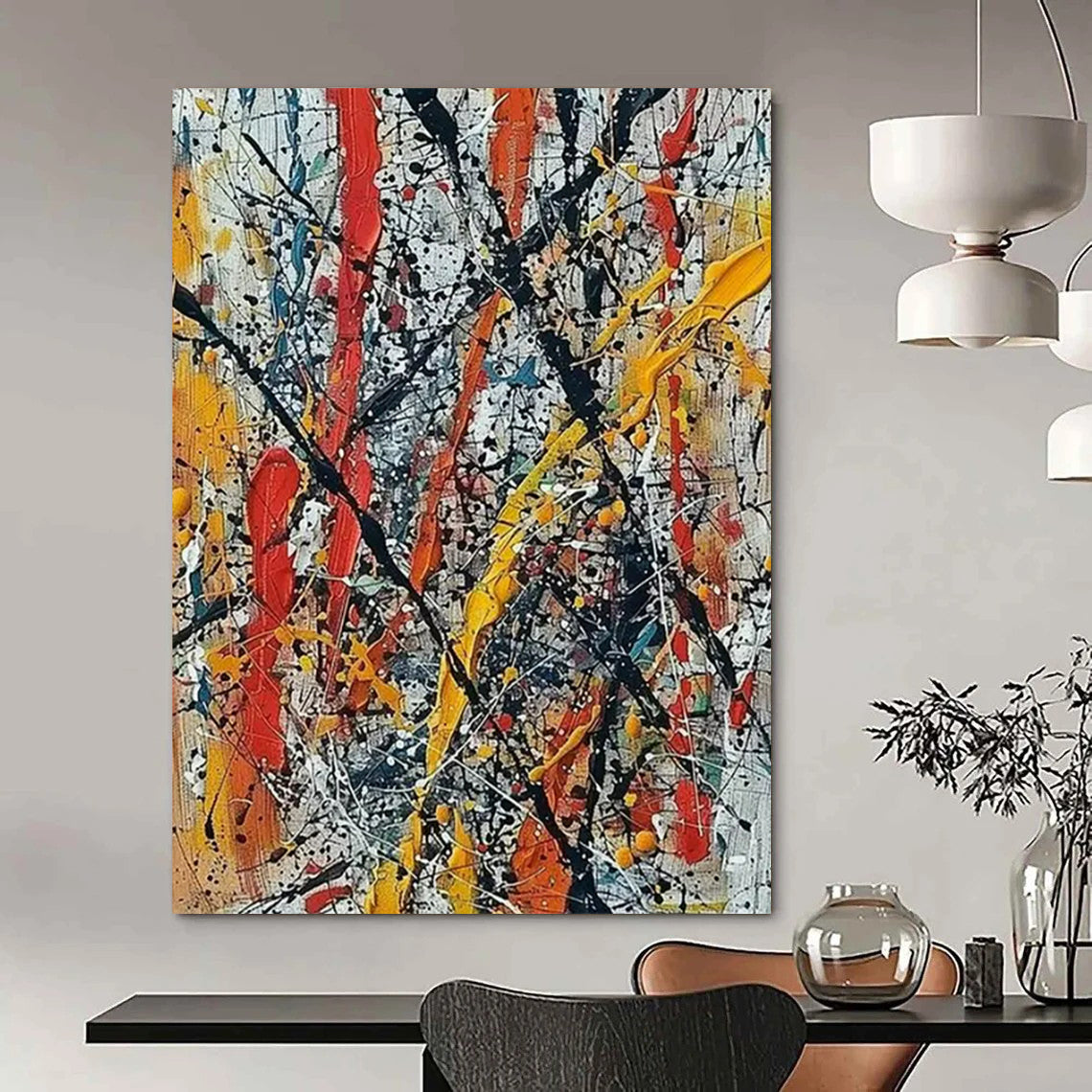 “Colorful Drip Chaos” - Abstract Expressionist Painting On Canvas PT2355