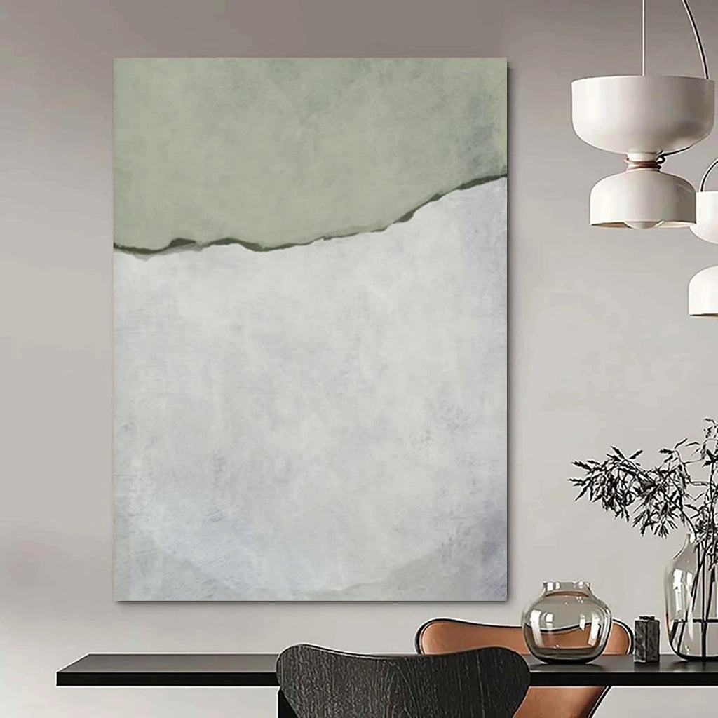 “Soft Green Leafy Watercolor” - Lush Foliage in Shades of Green Painting On Canvas DS241