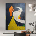 Dark Background, Bright Shapes "Night Playground" Abstract Painting On Canvas PS1412