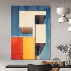 “Color - Blocked Modern Architecture” - Architectural Photography On Canvas PT2173