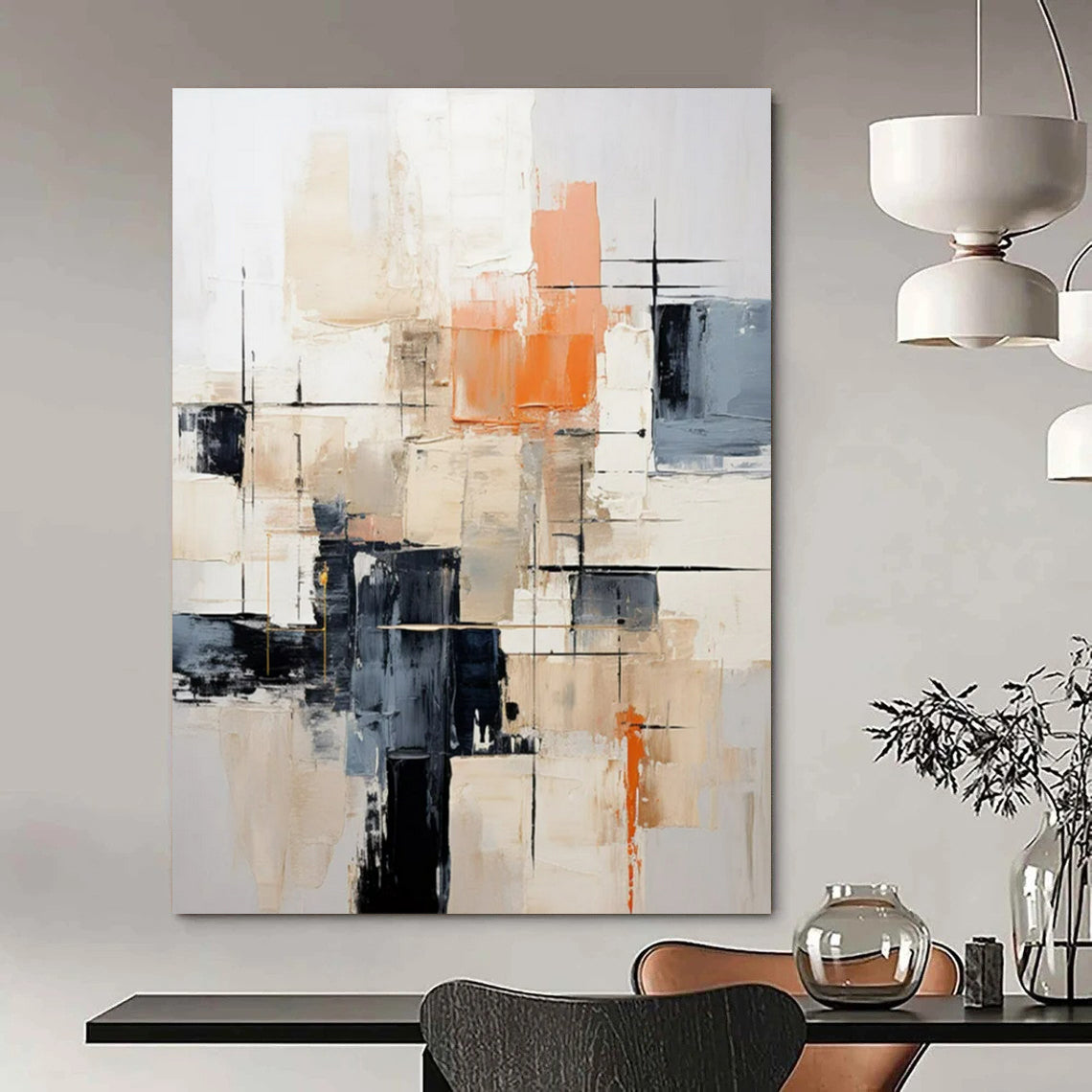 “Neutral Tones Abstract” - Textured Abstract Expressionist Painting On Canvas PT2261
