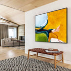 “Vibrant Color Fusion Abstract” - Abstract Painting On Canvas DKS552