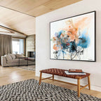 “Floral And Portrait Fusion” - Mixed - Media Artwork On Canvas DKS536