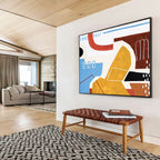 “Color - Blocked Abstract Fun” - Abstract Painting On Canvas DKS566