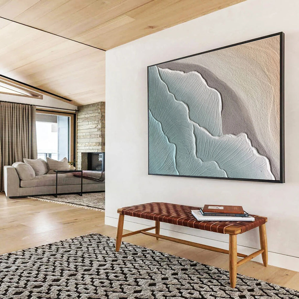 “Textured Wave Abstract” - Abstract Painting on Canvas DKS579