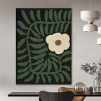 “Green - Black Floral Abstract” - Nature - Inspired Abstract Painting On Canvas PT1115