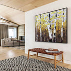 “Autumn Aspen Tree Landscape” - Landscape Painting, Great for Fall - Themed Room & Nature Lover’s Den DKS626