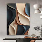 “3D Curved Paper Art” - Sculptural Abstract Painting On Canvas PT1023