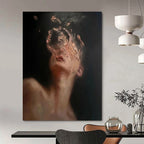 “Fragmented Face Portrait” - Expressive Figurative Painting On Canvas DS315