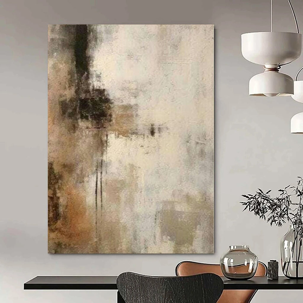 Muted Tones with Abstract Brushstrokes "Muted Melody" Abstract Painting On Canvas PS1210