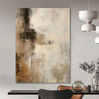 Muted Tones with Abstract Brushstrokes "Muted Melody" Abstract Painting On Canvas PS1210