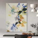 Pastel Colors with Abstract Floral Shapes "Soft Blooms" Abstract Painting On Canvas PS1317