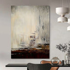 “Gray Cityscape Abstraction” - Urban Abstract Painting On Canvas PS0205
