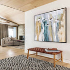 “Soft Color Abstract Florals” - Gentle Abstract Painting On Canvas PT155