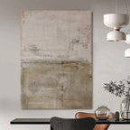 Beige and Gray Textured, "Desert Silence" – Textured Abstract Painting On Canvas PS0957