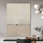 “Subtle Abstract in Beige & Gray” - Abstract - Inspired Minimalist Painting On Canvas PT1420