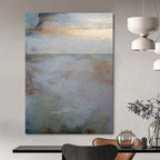 “Ethereal Coastal Horizon” - Soft Tones & Subtle Textures Painting On Canvas DS173