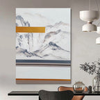 “Minimalist Mountain Landscape” - Minimalist Landscape Painting On Canvas DS045