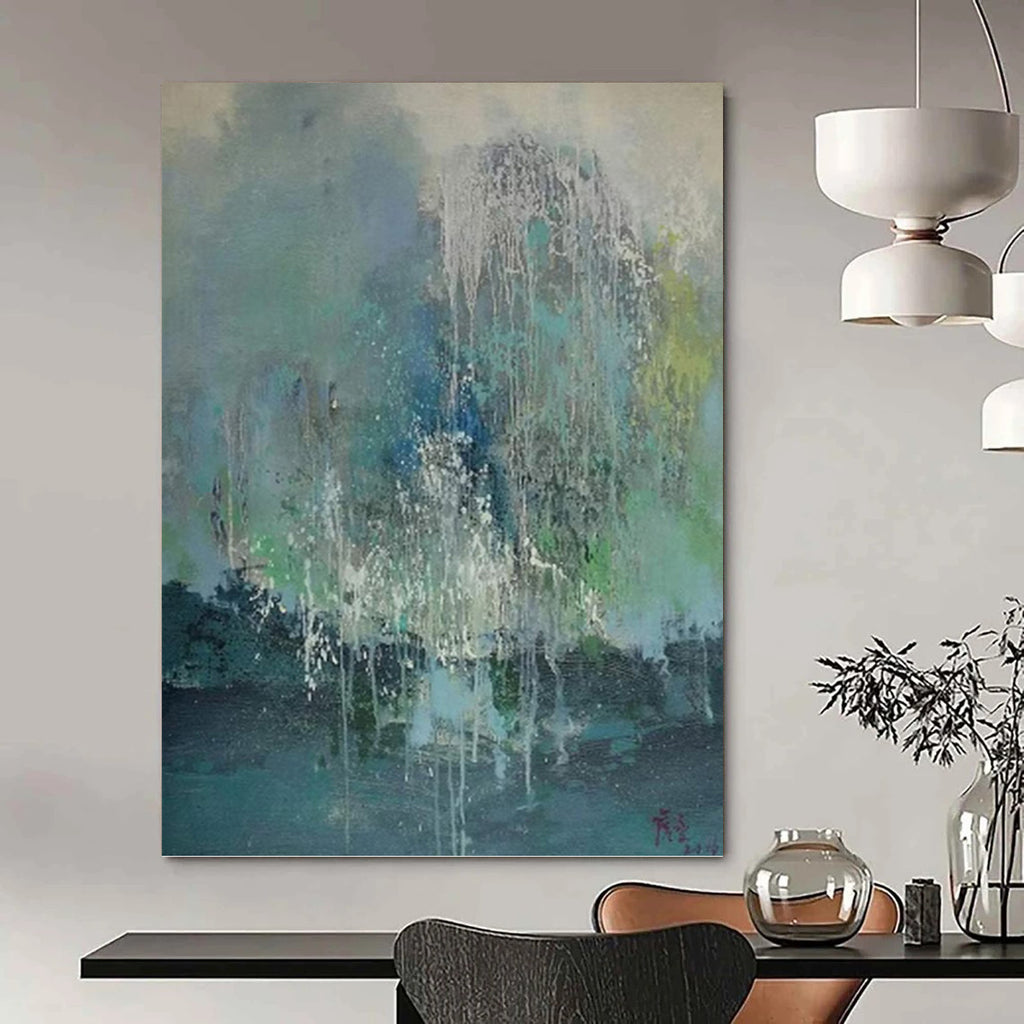 “Colorful Dripping Abstract Scene” - Abstract Expressionist Painting On Canvas PT1199