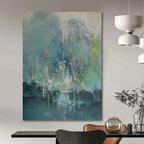 “Colorful Dripping Abstract Scene” - Abstract Expressionist Painting On Canvas PT1199