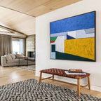 “Bold Color Block Abstract” - Abstract Painting On Canvas DKS557