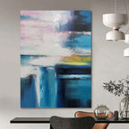“Colorful Abstract Blur” - Abstract Expressionist Painting On Canvas PT1232