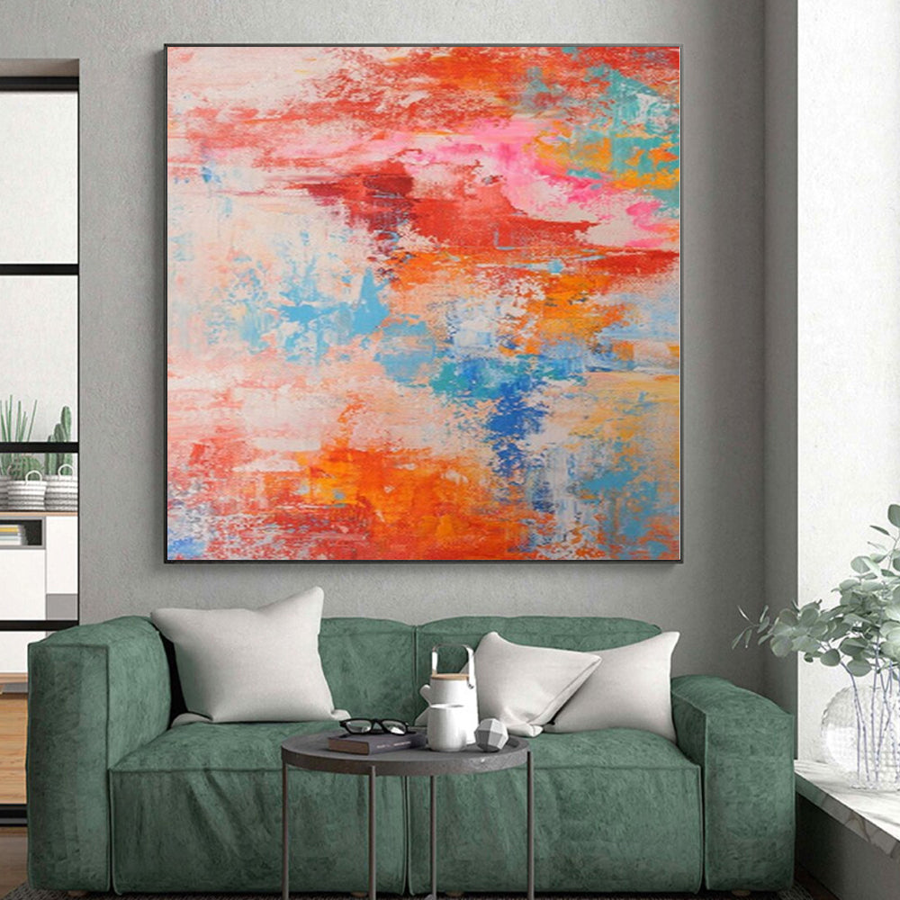 “Colorful Abstract Fusion” - Abstract Expressionist Painting On Canvas PS0031