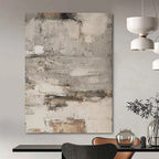 Gray and Brown Textured, "Timeless Patina" – Textured Abstract Painting On Canvas PS0973
