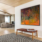 Colorful Abstract Landscape - Contemporary Abstract Painting On Canvas DKS370