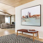 “Soft Venetian Impression” - Impressionistic Cityscape Painting, Suitable for Romantic Bedroom & Elegant Living Room DKS633