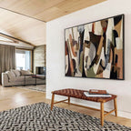 “Geometric Cubist Abstract” - Cubist Abstract Painting, Ideal for Art Gallery & Modern Living Room DKS621