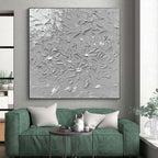Gray Textured Patterns “Concrete Poetry” - Painting On Canvas PS0811
