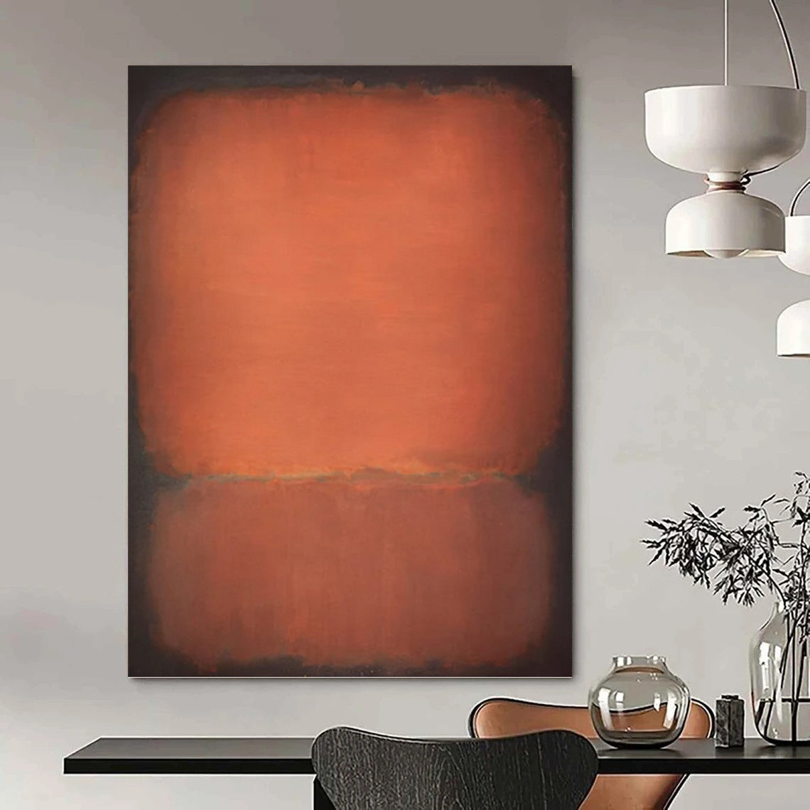 “Red - Black Abstract” - Abstract, Bold - Styled Painting On Canvas PT1613