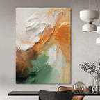 “Textured Earth Tones” - Impasto Abstract Painting On Canvas PT2308
