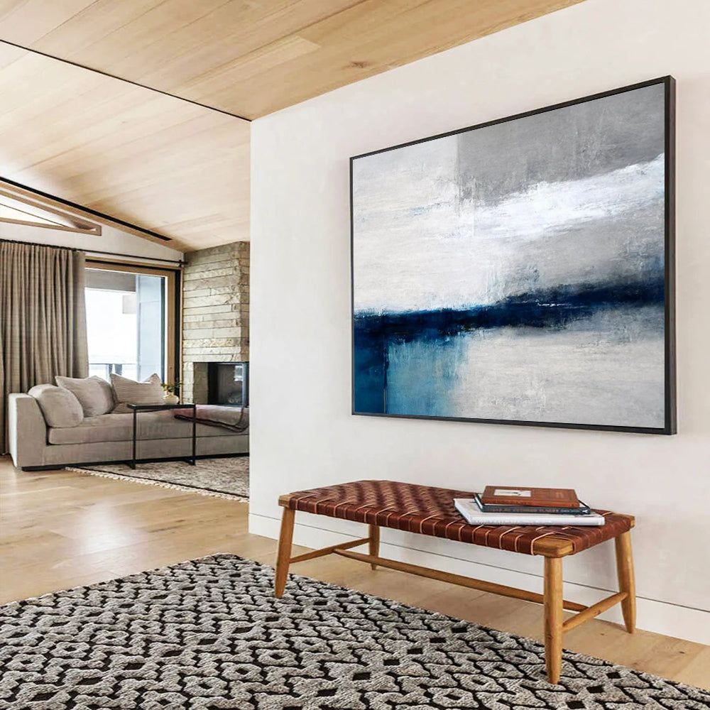 “Minimalist Sea Horizon” - Abstract Coastal Painting On Canvas PT053