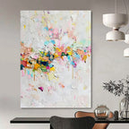 Colorful Palette Knife, "Blossoming Joy" – Palette Knife Abstract Painting On Canvas PS1023
