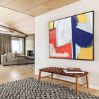 “Colorful Geometric Abstract” - Geometric Abstract Painting DKS544