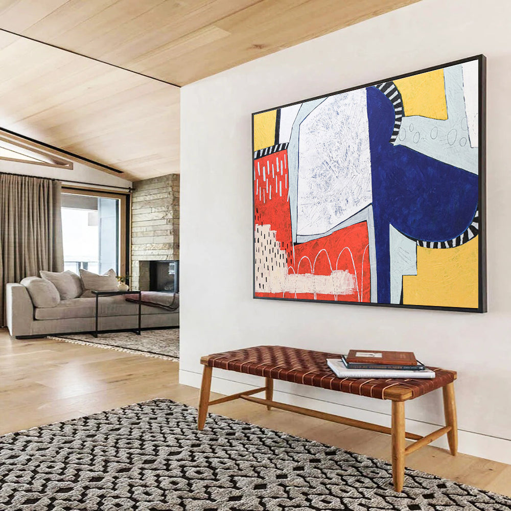 “Colorful Geometric Abstract” - Geometric Abstract Painting DKS544