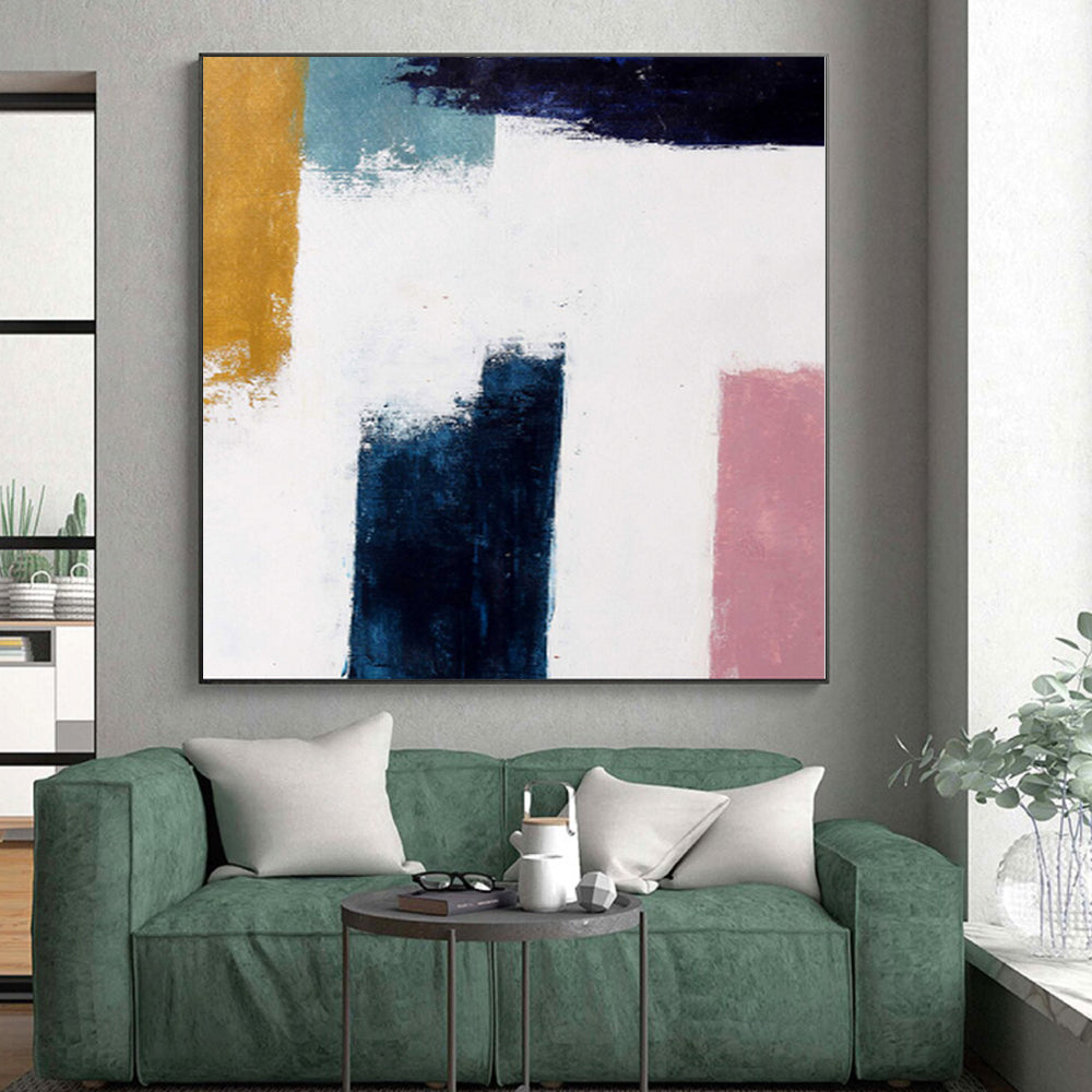 “Minimalist Color Block Abstract” - Contemporary Abstract Painting On Canvas PS0037